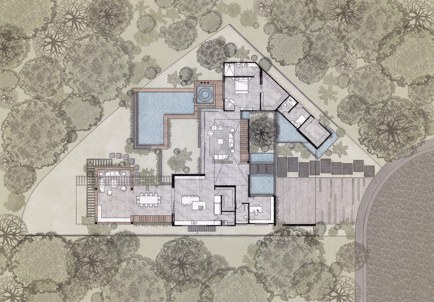 نقشه معماری ویلا