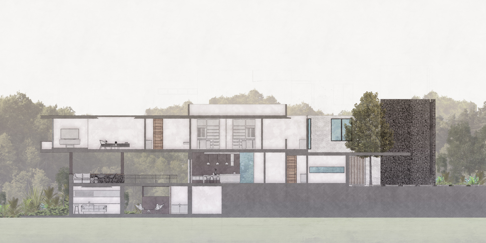 طراحی همگون نما و طبیعت اطراف