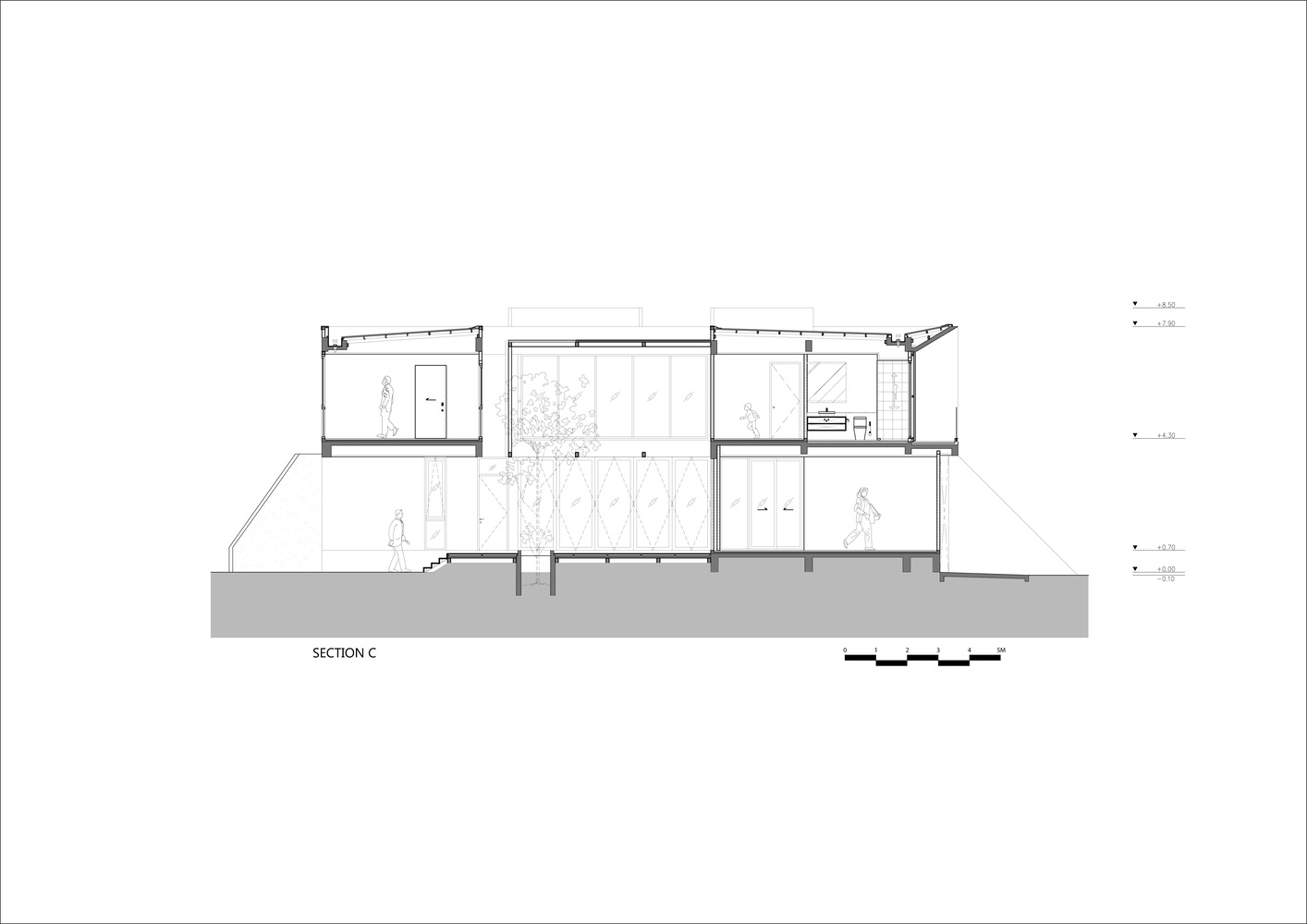 خانهای که با زمین تلفیق شده