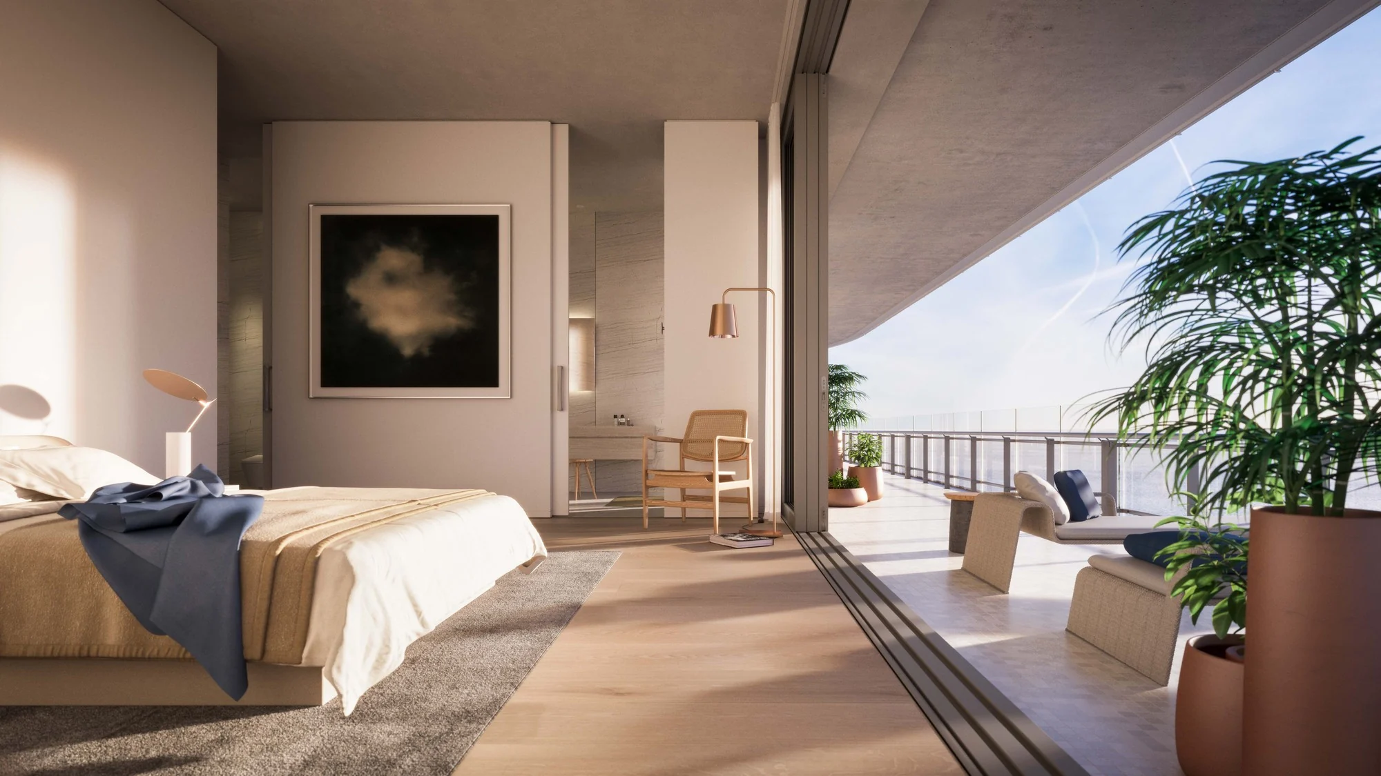 فضای استراحت با استخر روباز