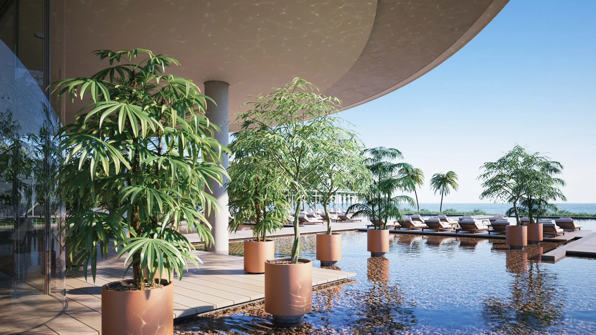 ترکیب دریا، آسمان و سبز