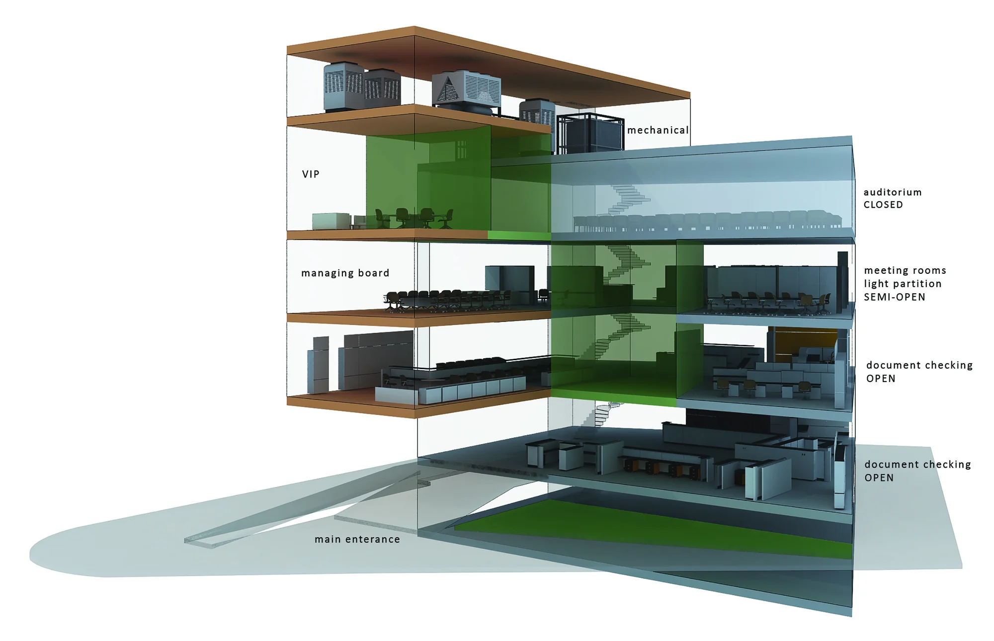 نمای بیرونی ساختمان نظام مهندسی قزوین با معماری معاصر و نورپردازی