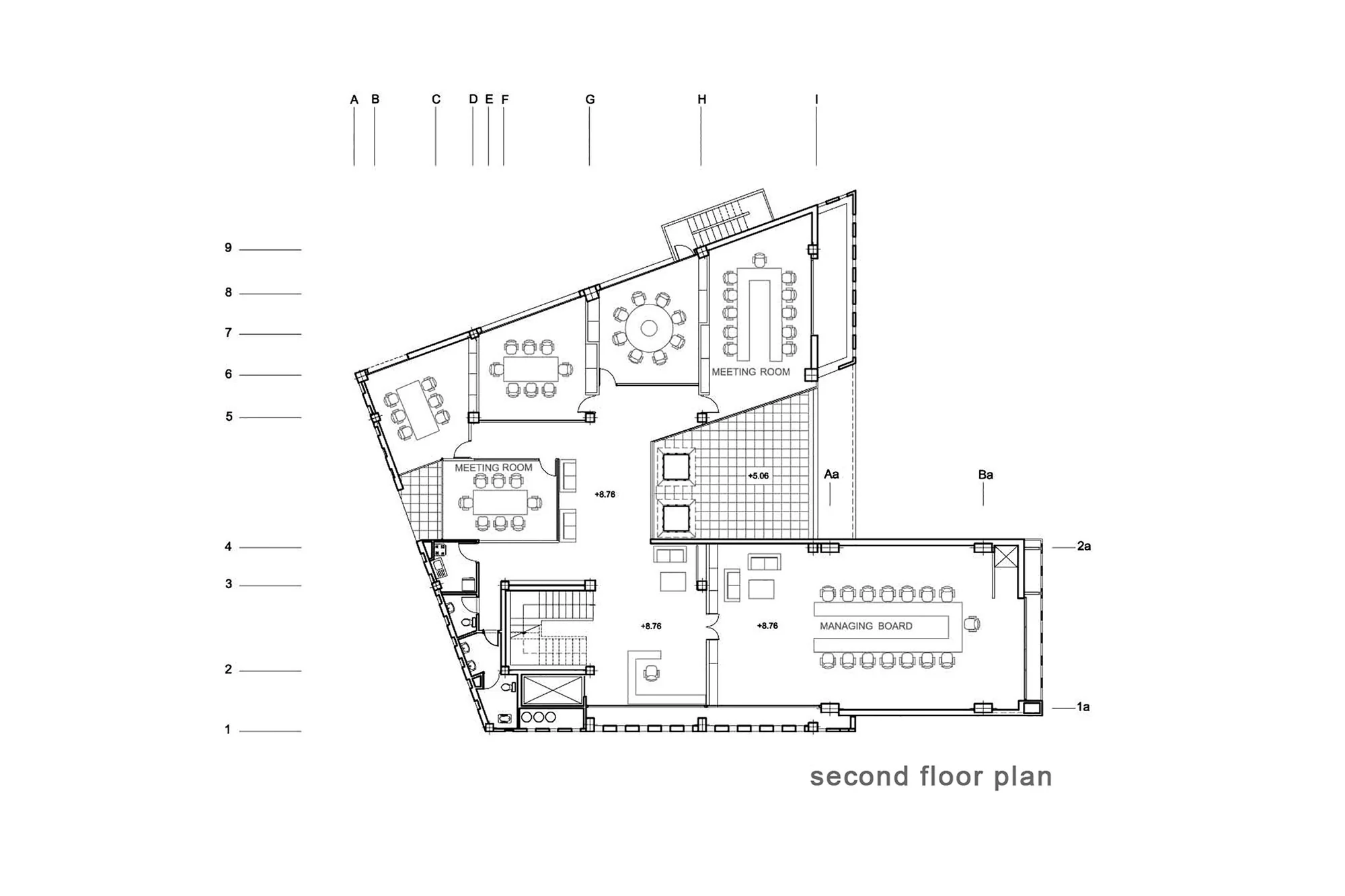 پلان معماری ساختمان نظام مهندسی قزوین با فضاهای چندمنظوره و باز