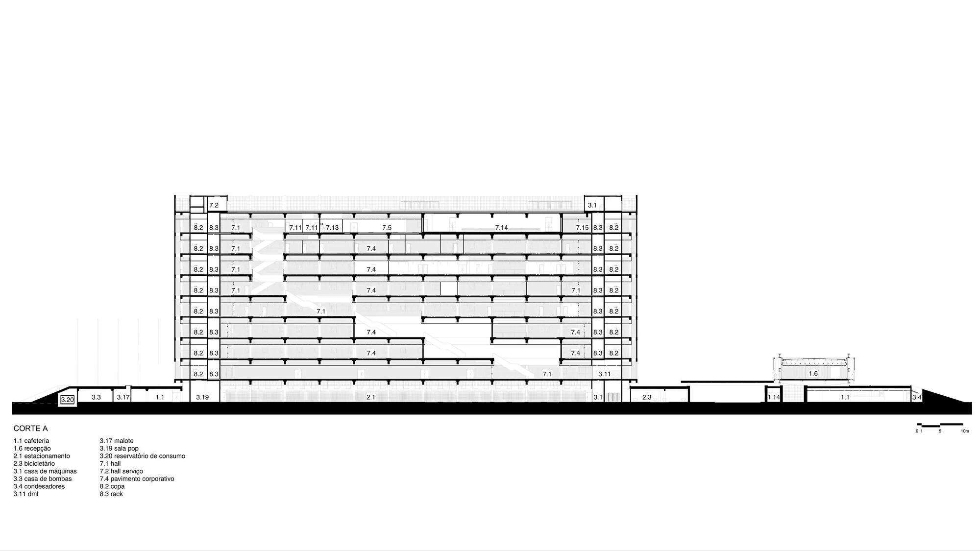 نمای شیشهای مجتمع فکومرسیو، سسک و سناک با معماری مدرن
