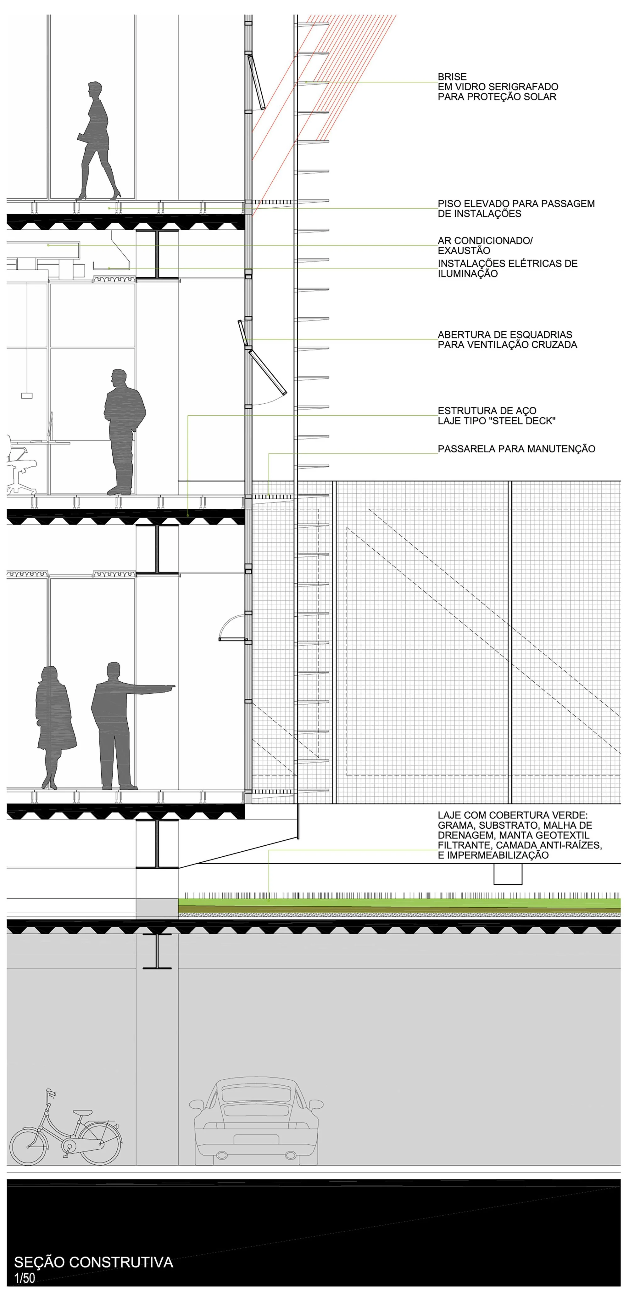 آتریوم شیشهای مجتمع فکومرسیو با طراحی خلاقانه و نور طبیعی
