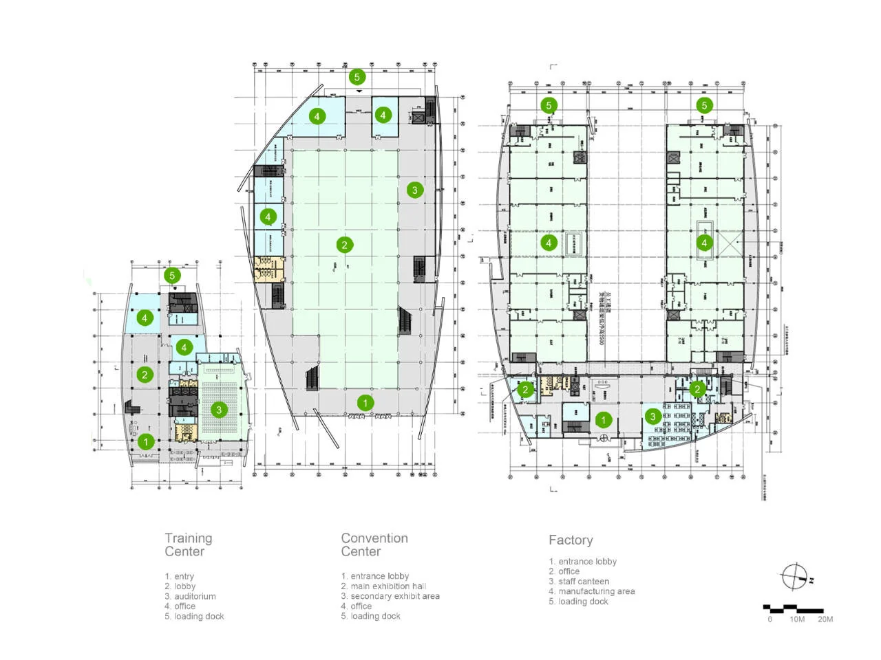 پلان باز فضای داخلی مجتمع سمپوزیوم توت‌فرنگی با طراحی DADA