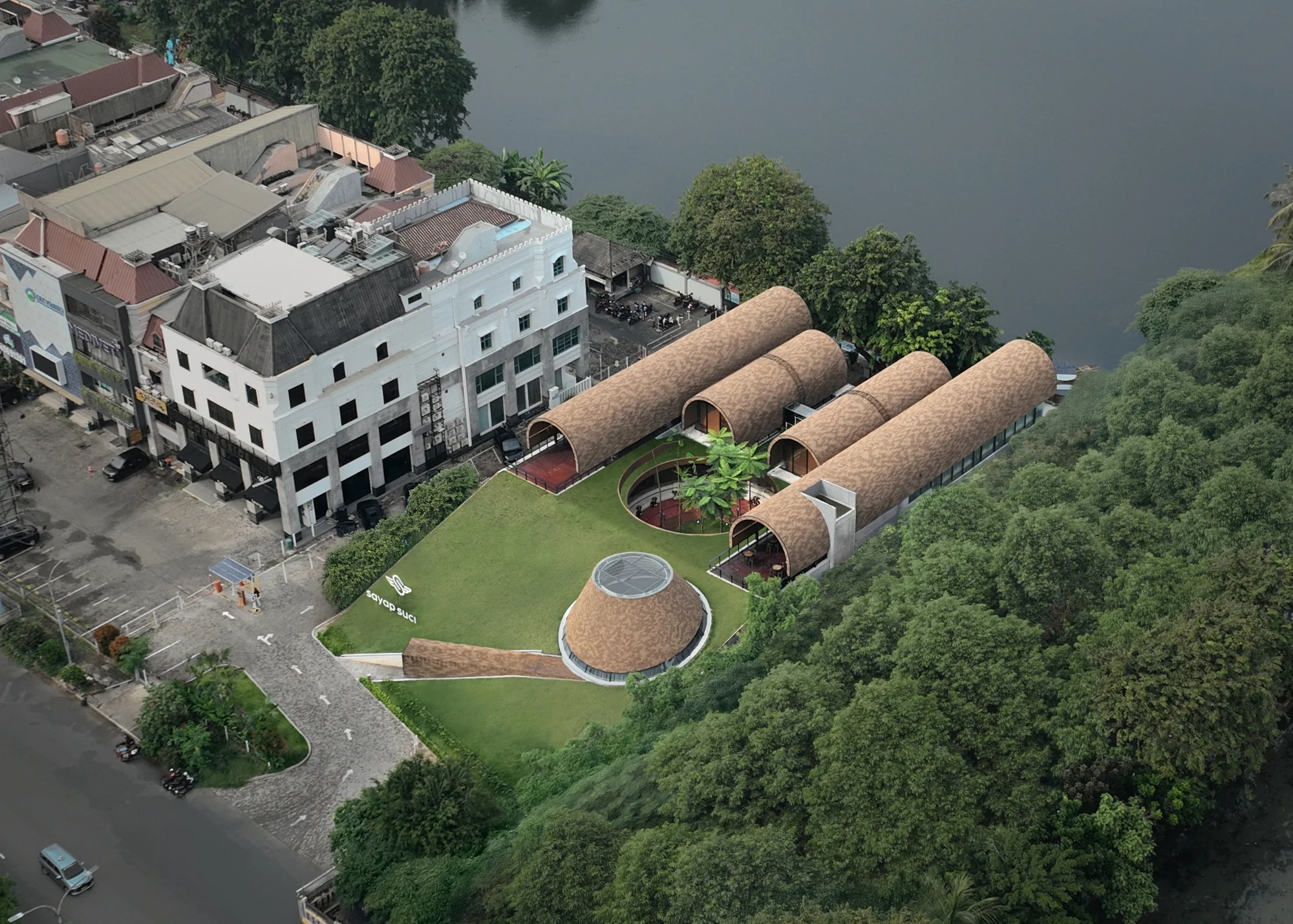 نمای خارجی رستوران SS Garden با طراحی RAD+ar در جاکارتا، اندونزی