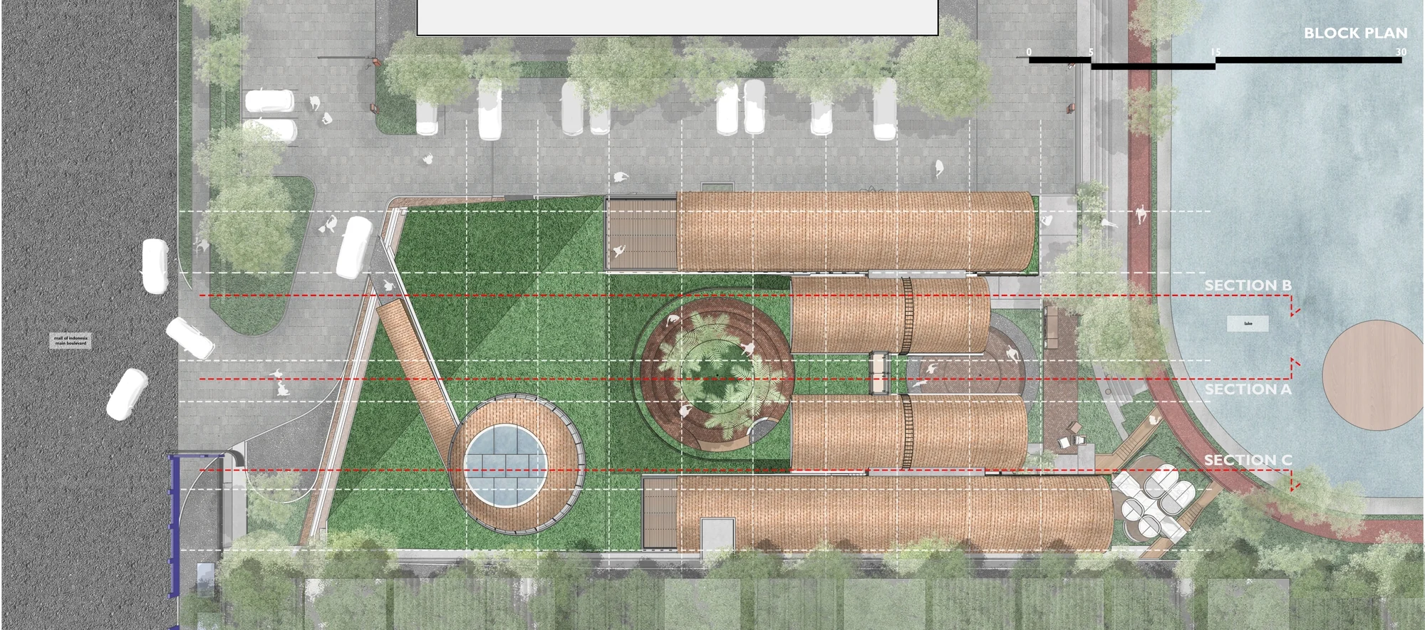 پلان معماری رستوران SS Garden با فضاهای باز و کاربردی