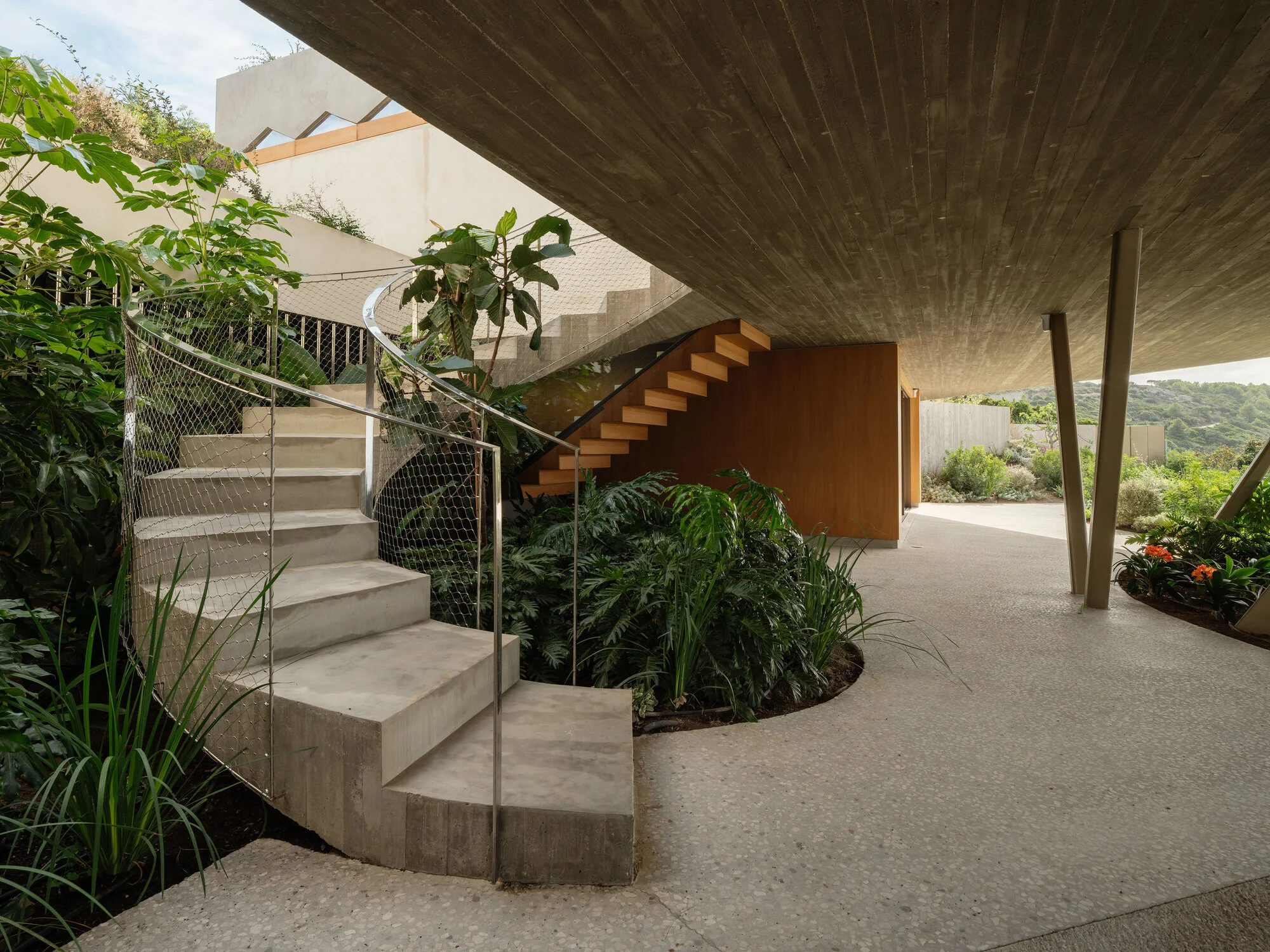 پلان معماری خانه PS-50 با فضاهای باز و کاربردی