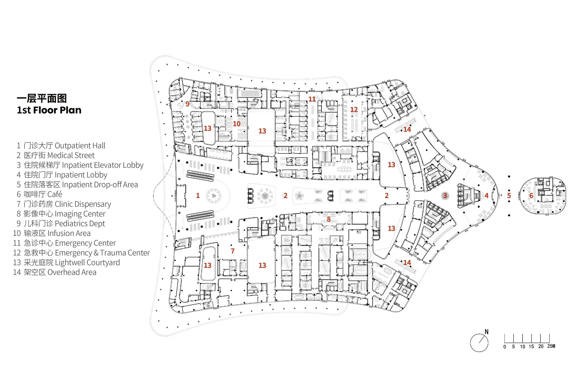 فضای درمانی بیمارستان تونگلو با طراحی خلاقانه و نور طبیعی