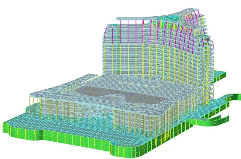 پلان معماری مدرن بیمارستان تونگلو با فضاهای چندمنظوره