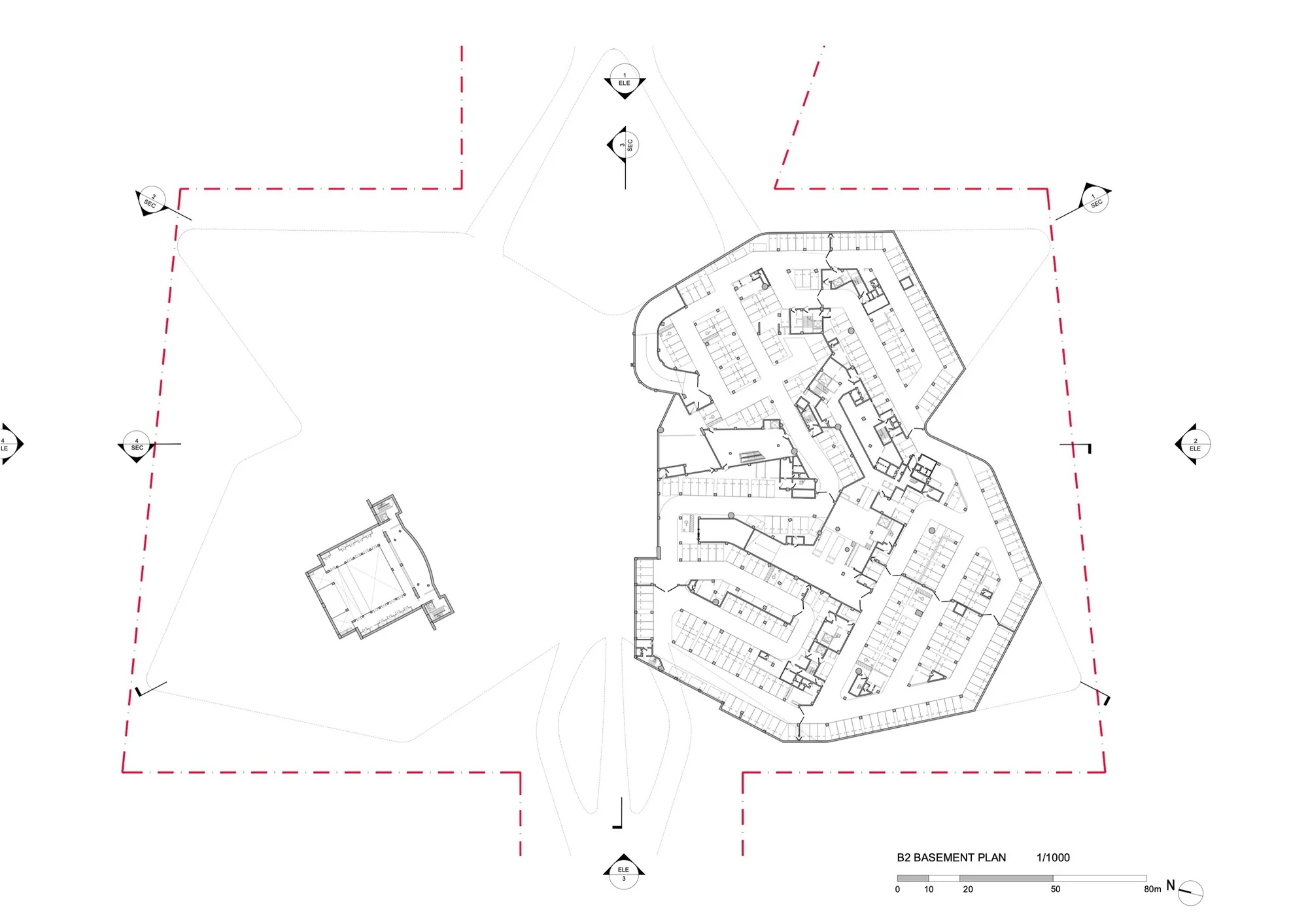 نمای فلزی مرکز ژوهای جینوان با سقف پرندهمانند و معماری پایدار