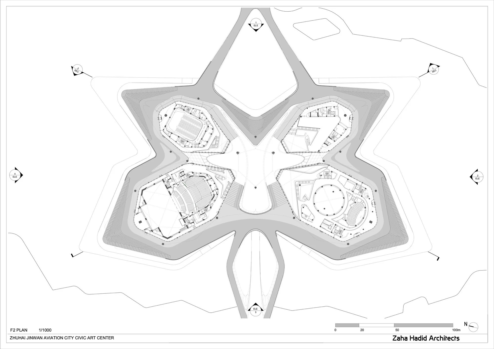 فضای داخلی مرکز ژوهای جینوان با نور طبیعی و دکوراسیون مدرن