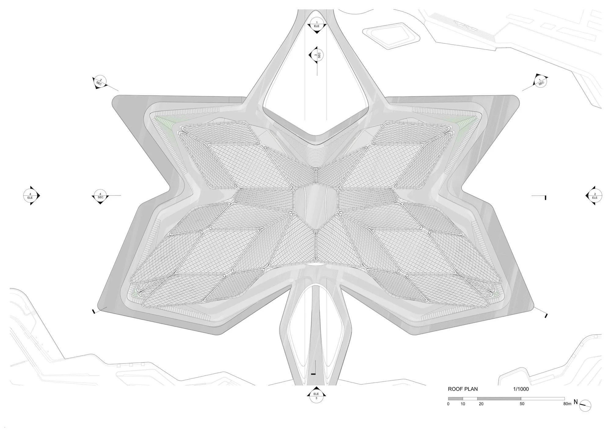 نمای فلزی مرکز ژوهای جینوان با معماری مدرن و پایدار