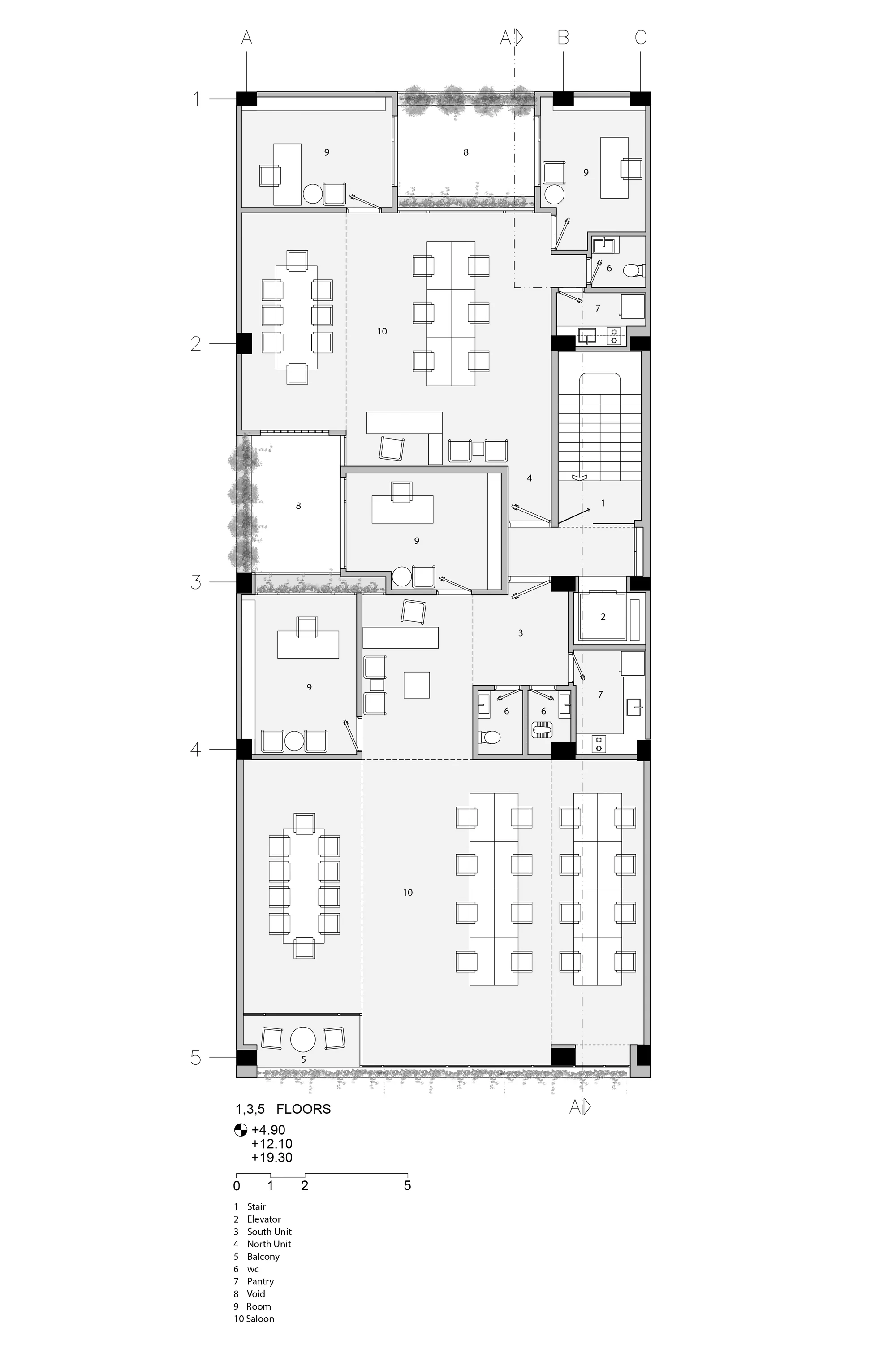 نمای مدرن آپارتمان‌های سروستان با پنجره‌های بزرگ و آجر