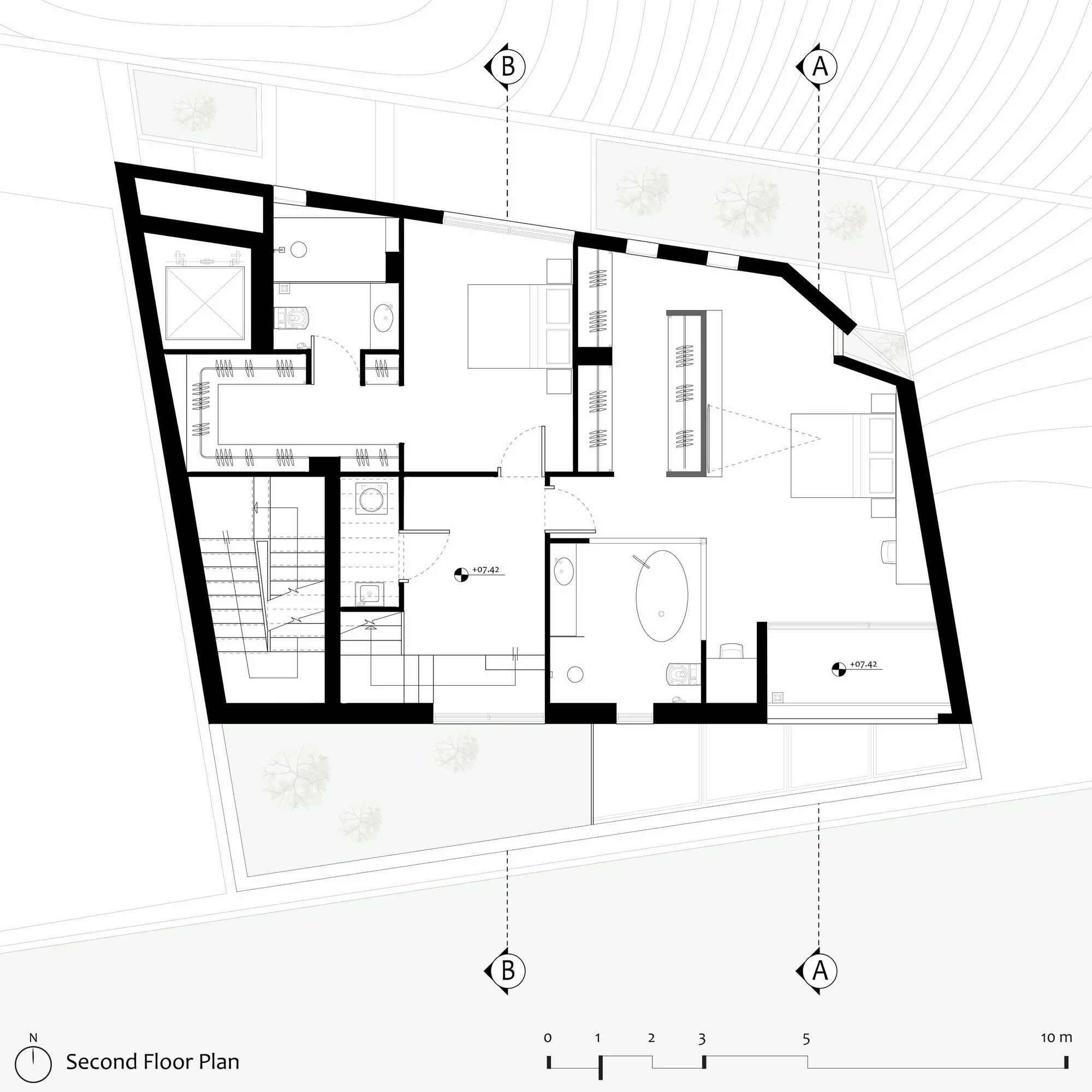 نمای بیرونی پروژه شماره ۱۴ با متریالهای پایدار و طراحی هوشمند