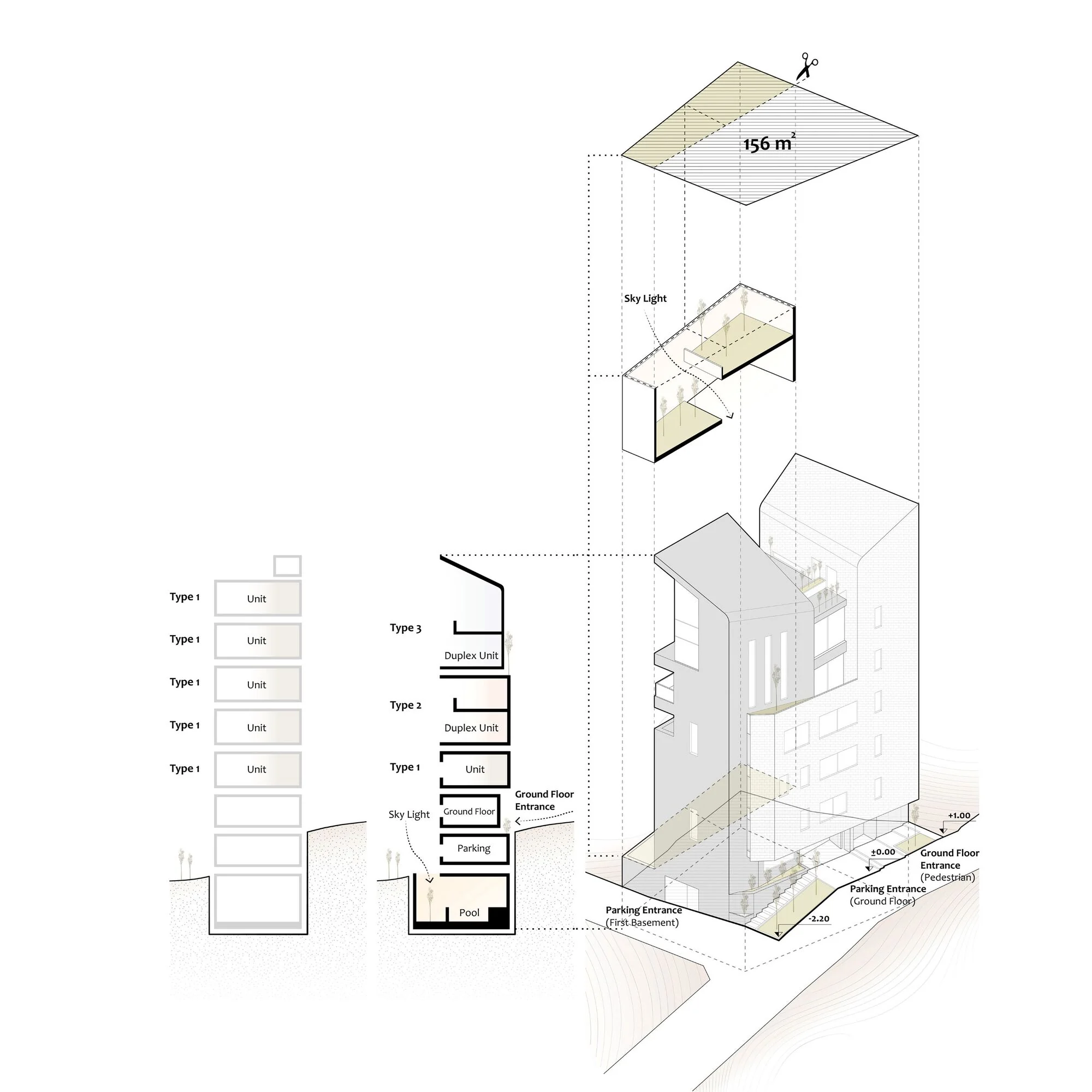 فضای داخلی پروژه شماره ۱۴ با طراحی خلاقانه و پلان باز