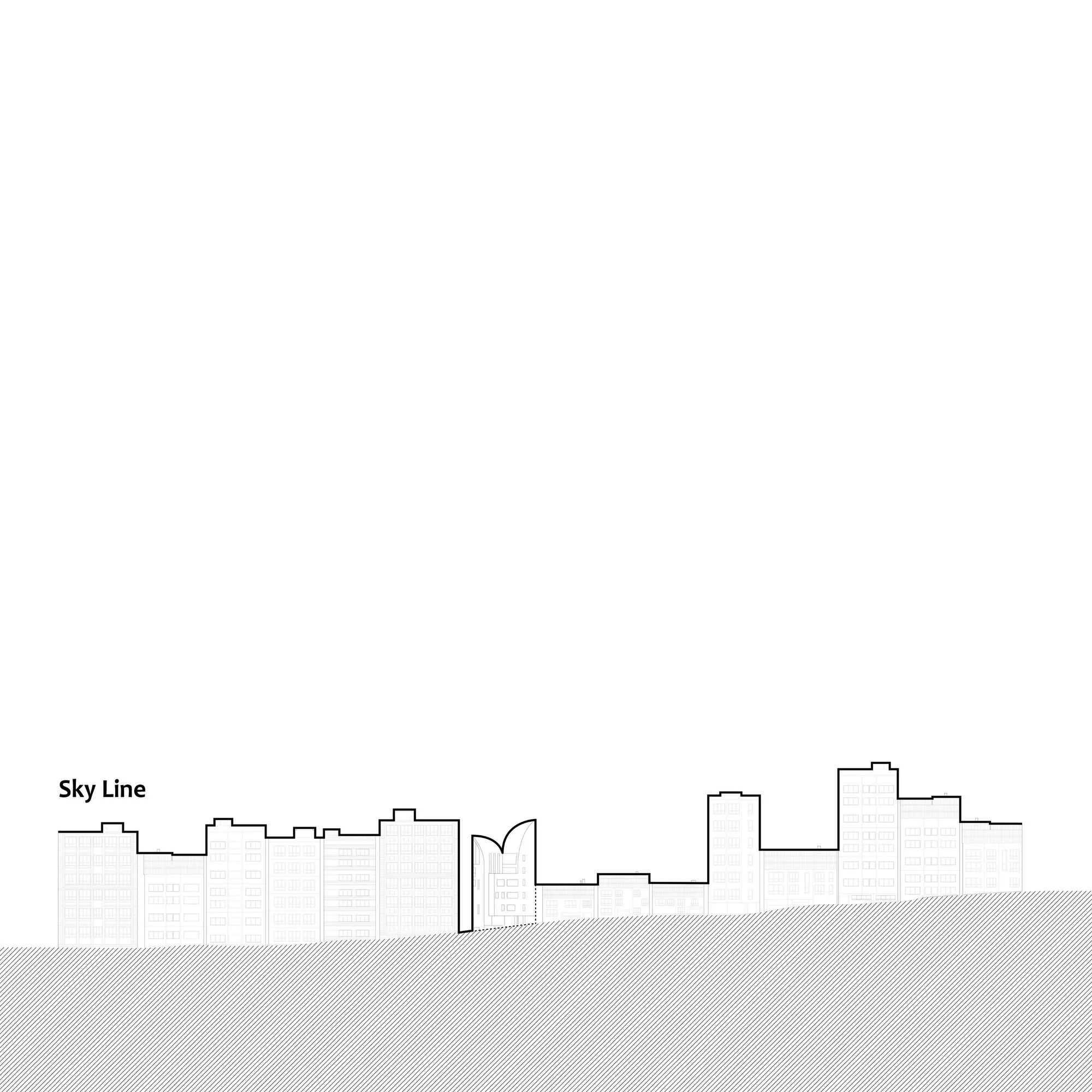 نمای شیشهای پروژه شماره ۱۴ با معماری معاصر در زمین کوچک