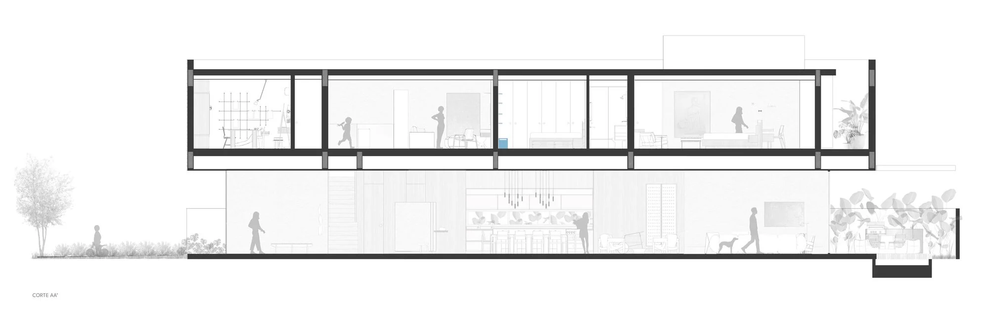 طراحی داخلی خانه بوینس آیرس با فضاهای باز و دکوراسیون مدرن