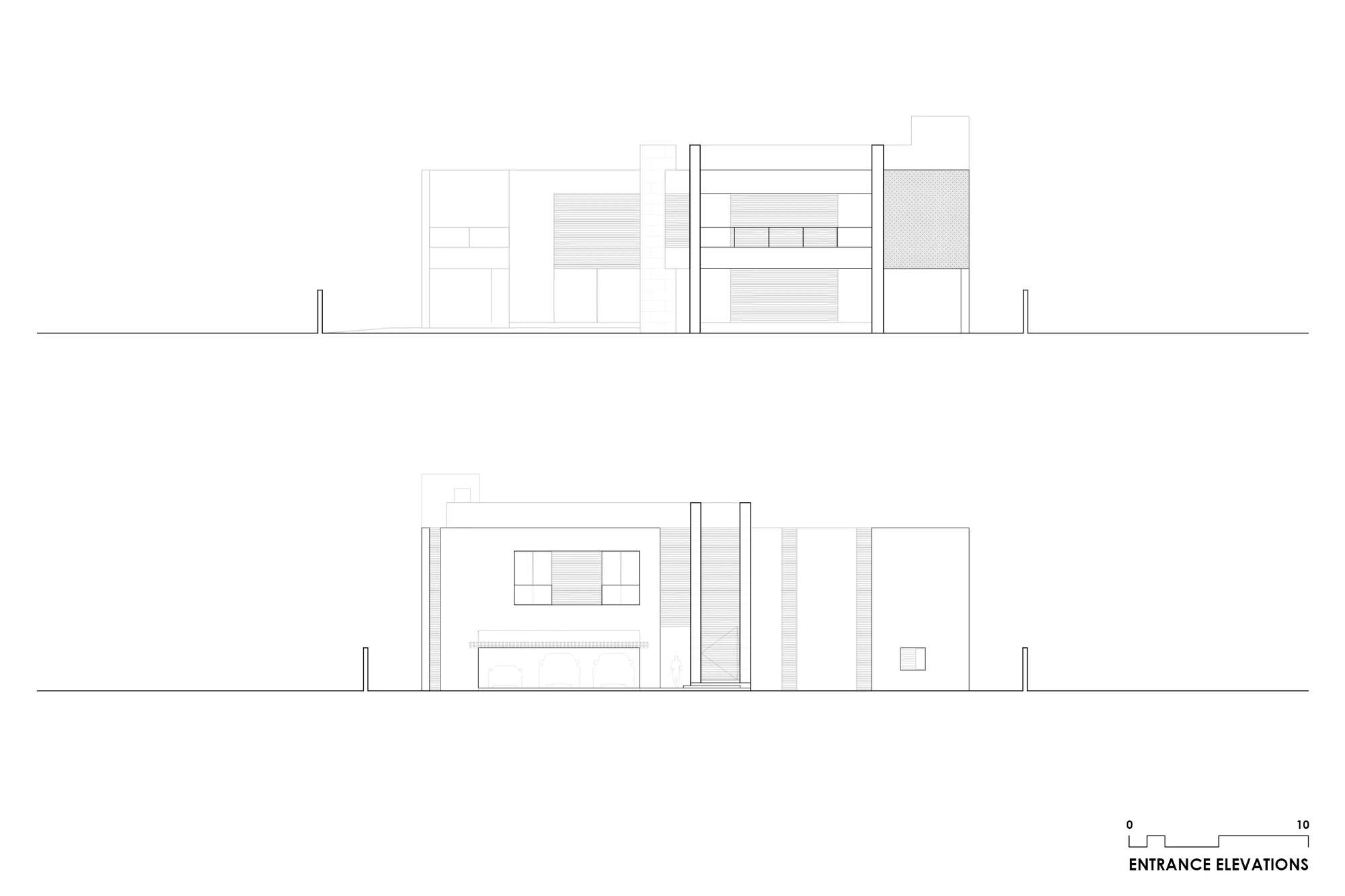فضای آشپزخانه ویلا لیما با میز چوبی و نورپردازی