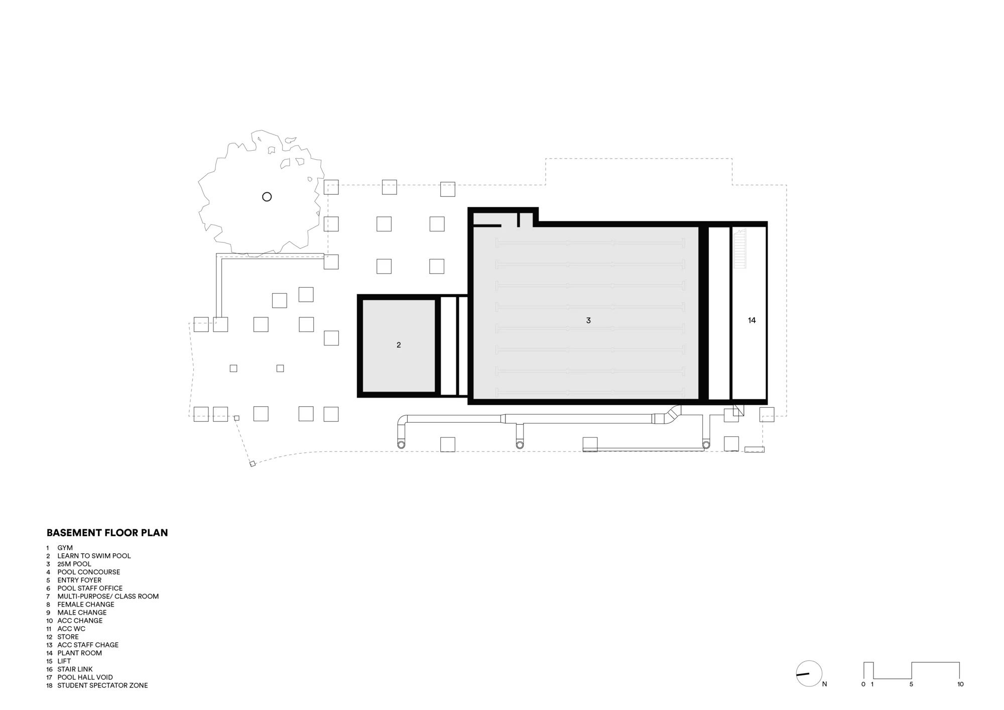 فضای استخر مرکز آبی کوناوارا ویلام با طراحی Rob Alessi