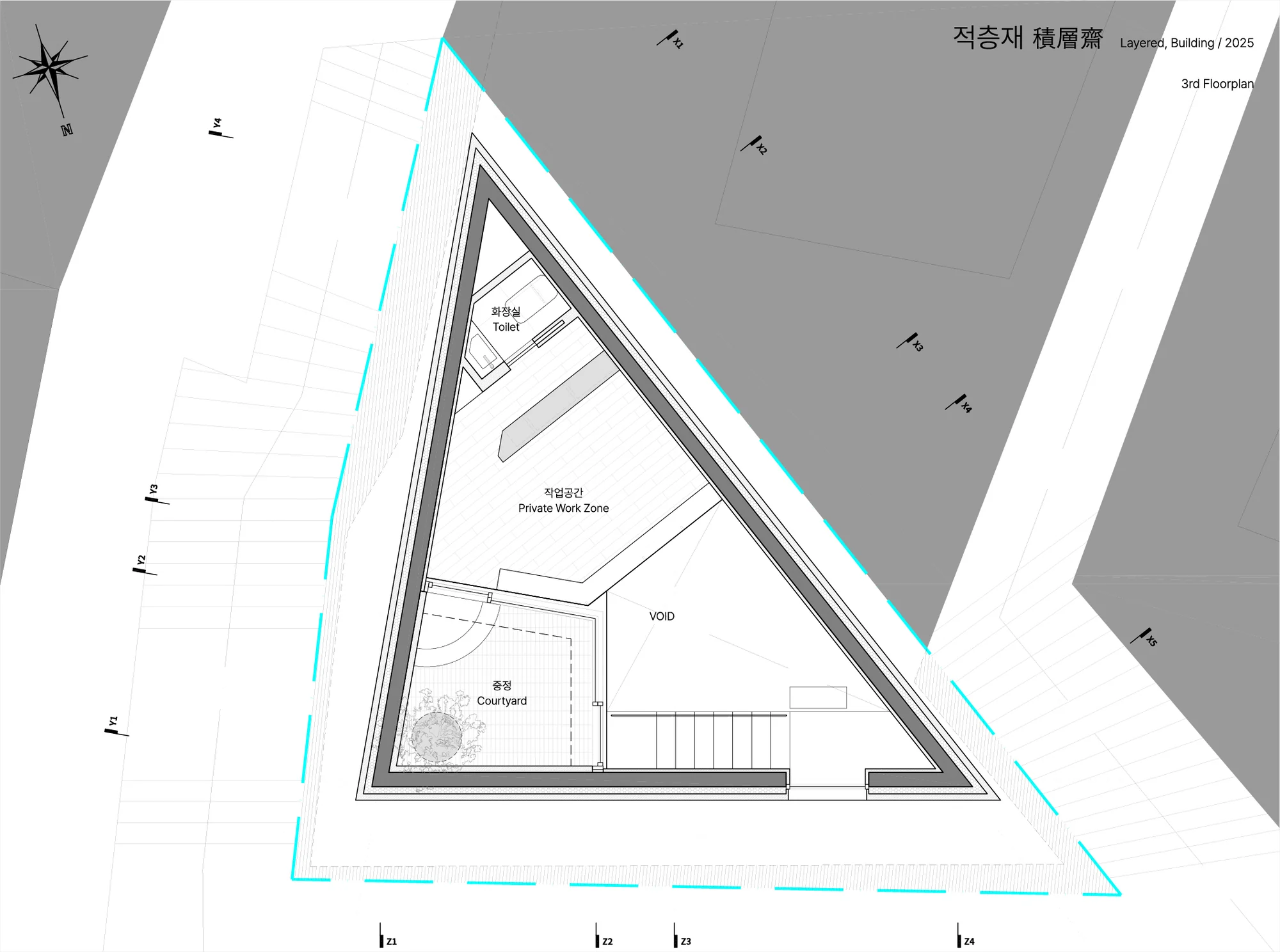 نمای لایهای ساختمان لایهای با معماری معاصر