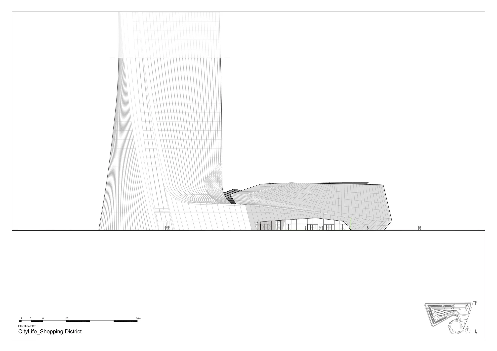 فضای داخلی منطقه خرید CityLife با دکوراسیون معاصر