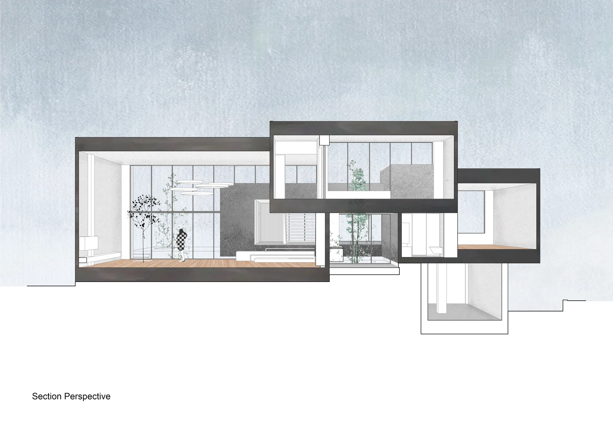طراحی معماری ویلا باغ شهر با نقد سازماندهی پلان