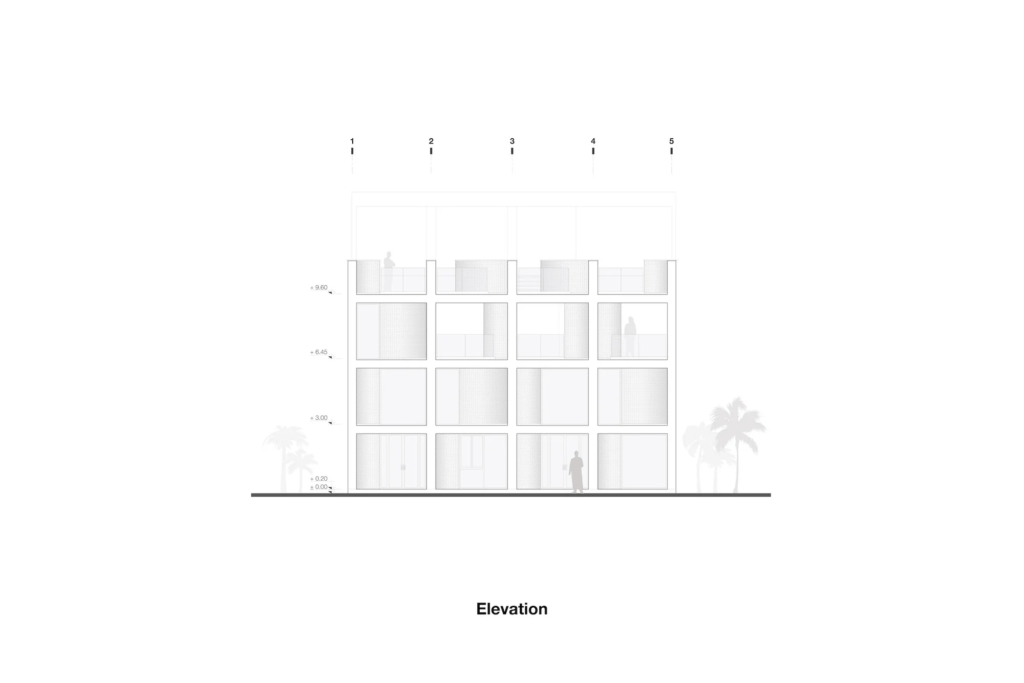 پلان معماری تالار غذای تترا با فضاهای کاربردی