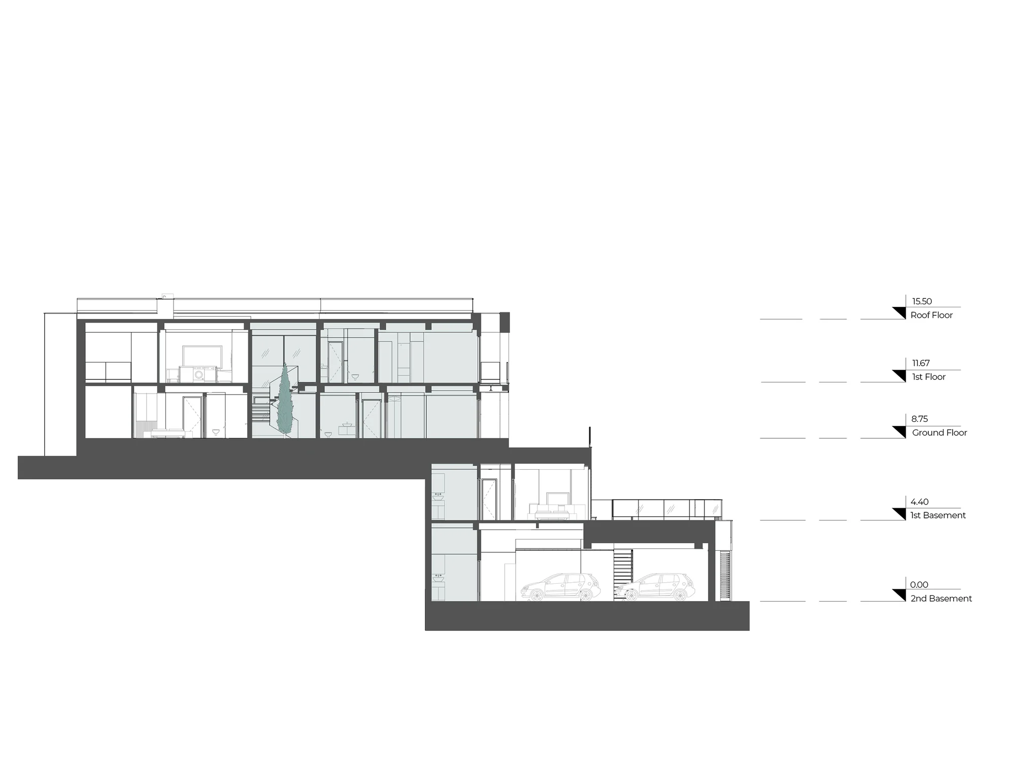 فضای حیاط ویلا سانگده با منظر بالا