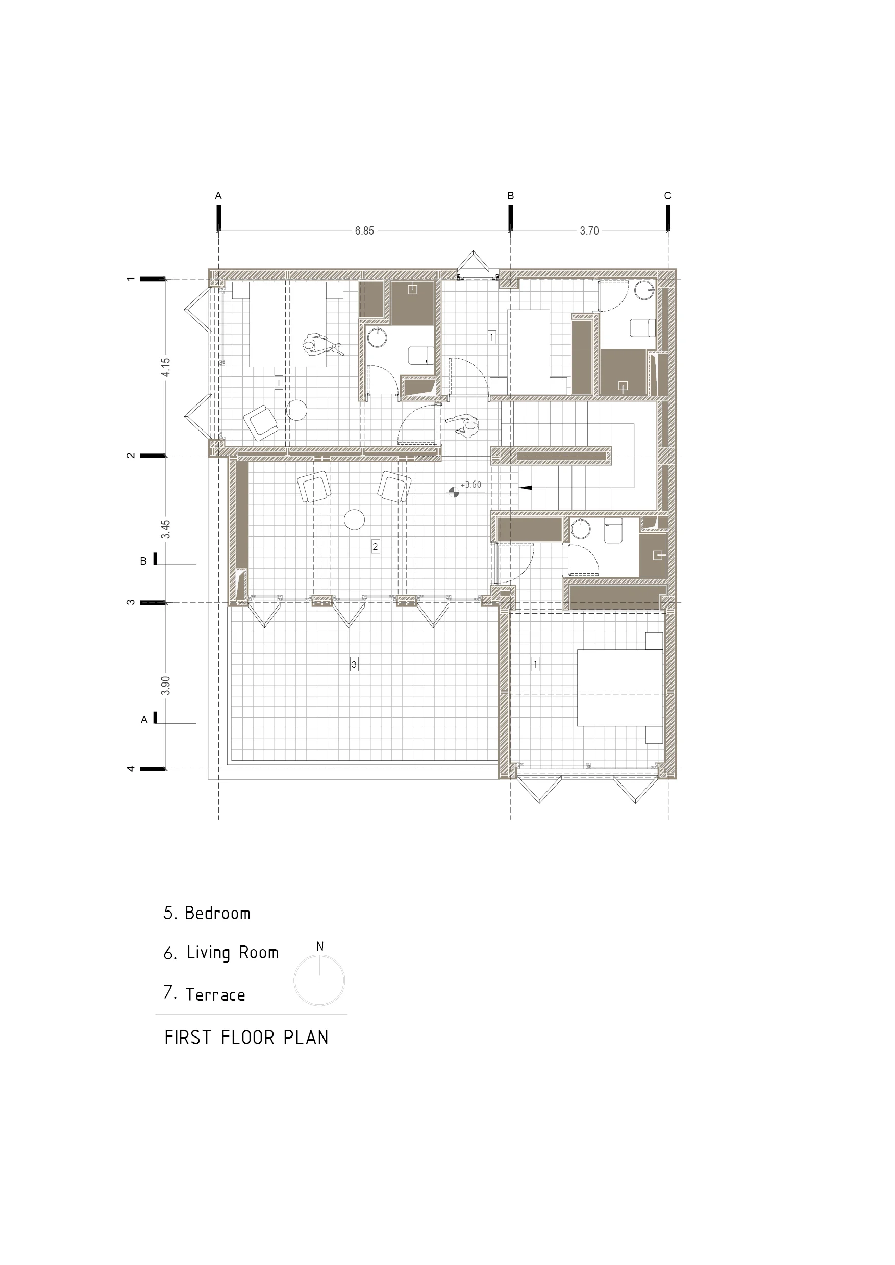 فضای نشیمن خانه سپارو با منظر کوهستان