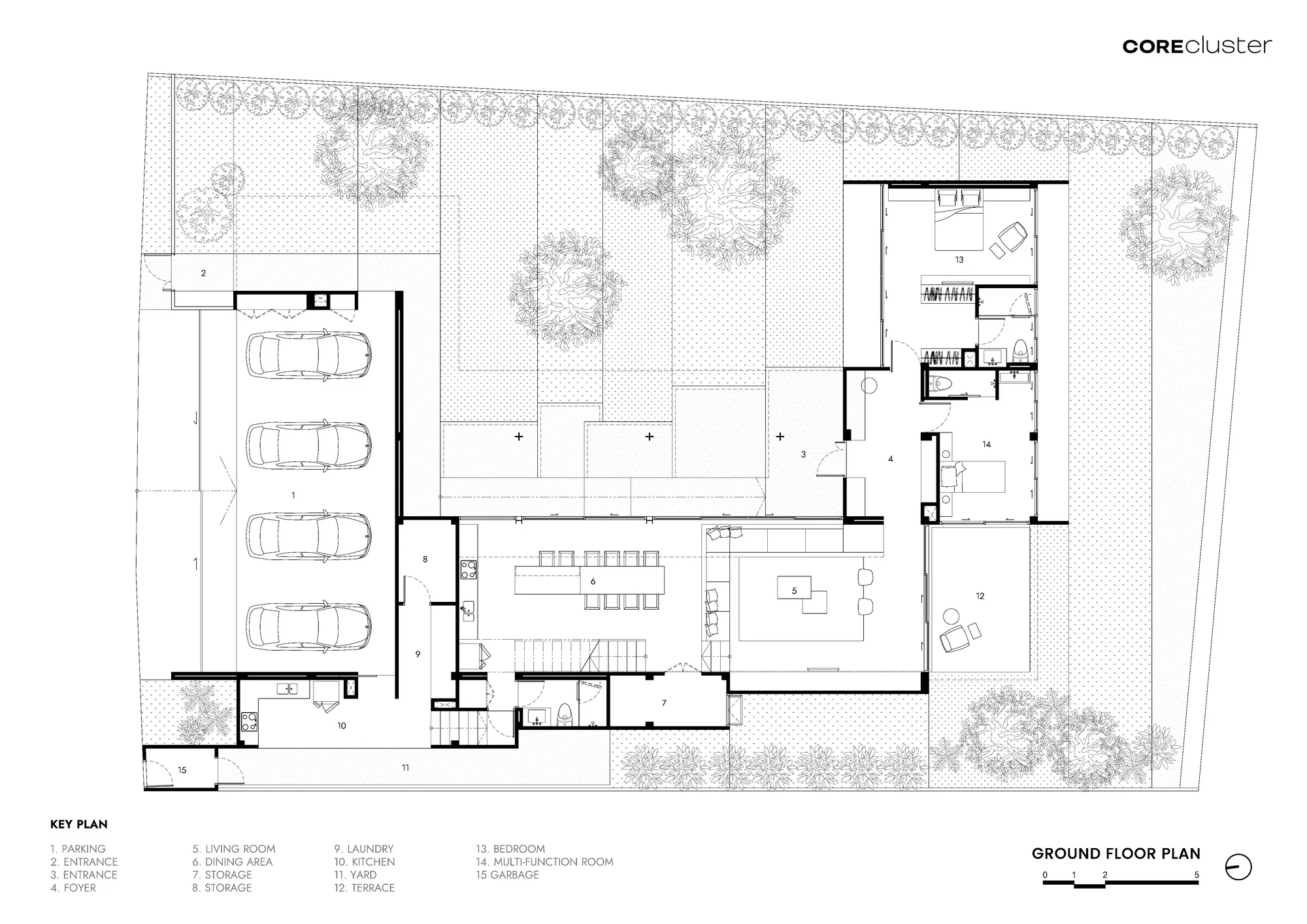 پلان معماری خانه لوسنت با 500 مترمربع