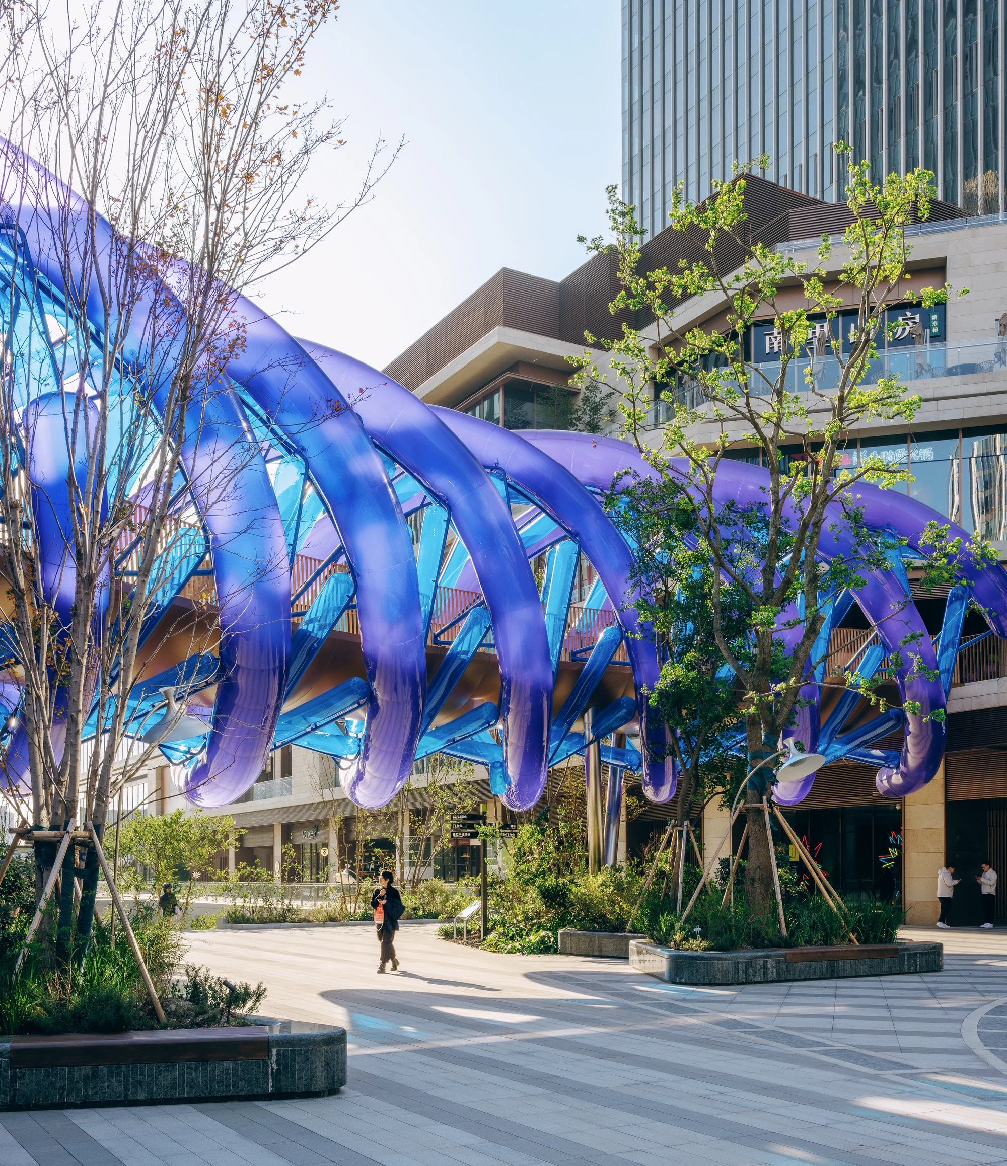 نمای فولادی پل غشایی چرخشی آبی با Suzhou Shengyao