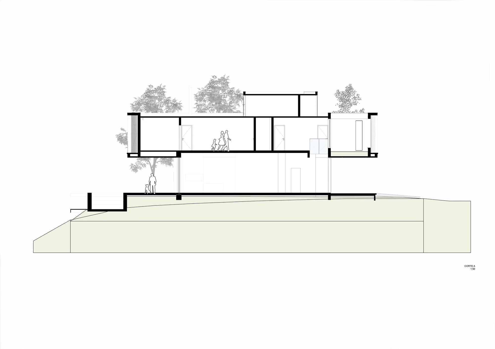 نمای حجم سبک خانه کاسا فولیا با پایه جامد