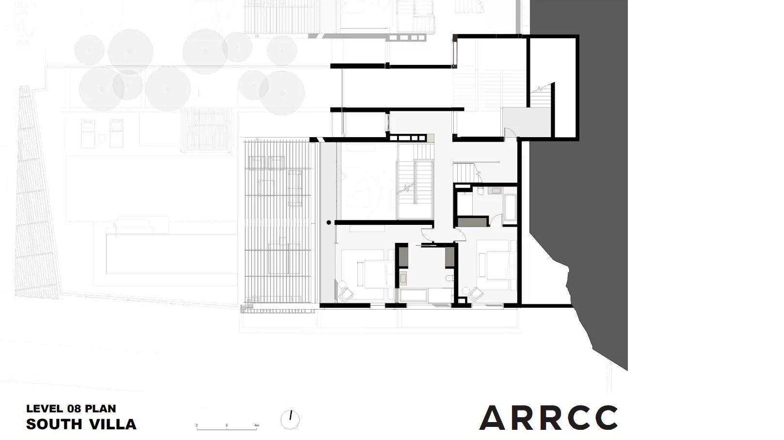 نمای بیرونی ویلا ساوت با متریال‌های لوکس